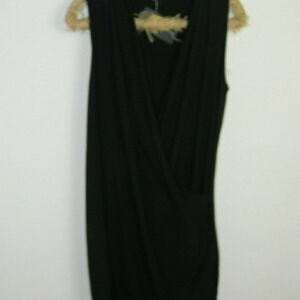 ‎Bryn Walker Dress Black Faux Wrap Organic Small